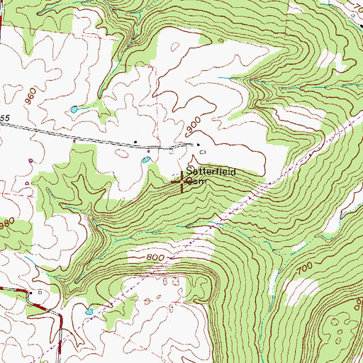 Topographic Map of Satterfield Cemetery, OH