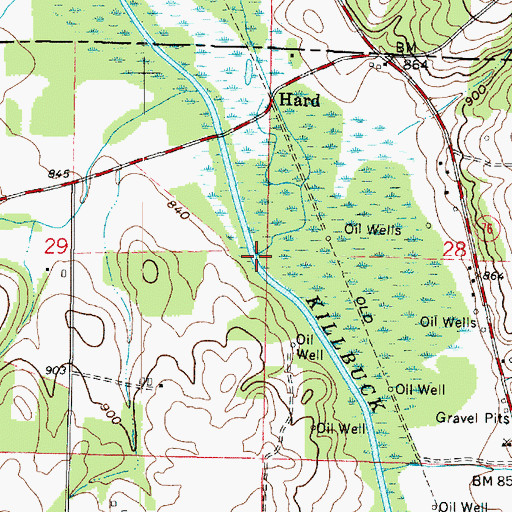 Topographic Map of Savage Run, OH