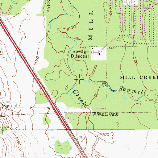 Topographic Map of Sawmill Run, OH