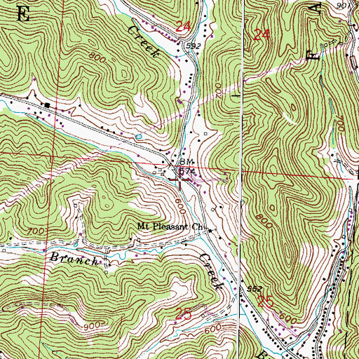 Topographic Map of Scarey Creek, OH