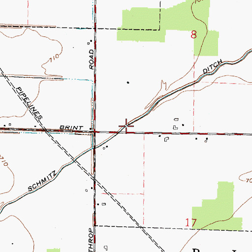 Topographic Map of Schmitz Ditch, OH