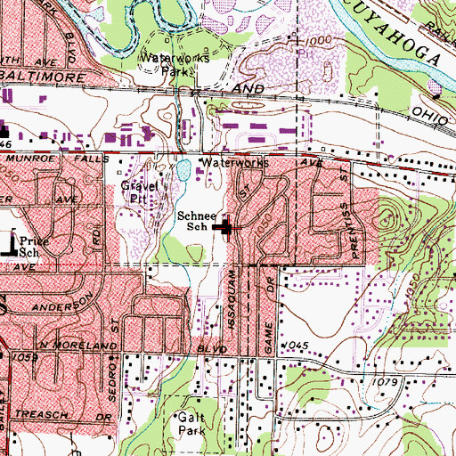 Topographic Map of Schnee Learning Center, OH