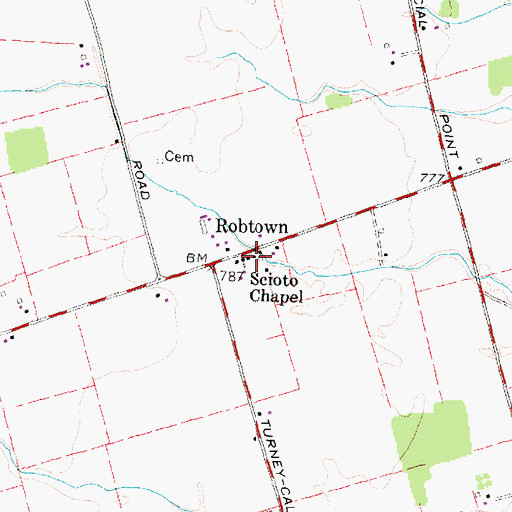 Topographic Map of Scioto Chapel, OH