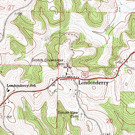 Topographic Map of Scotch Covenanter Cemetery, OH