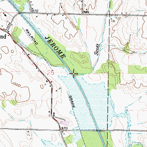 Topographic Map of Scott Run, OH
