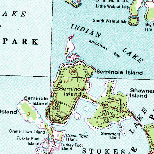 Topographic Map of Seminole Island, OH
