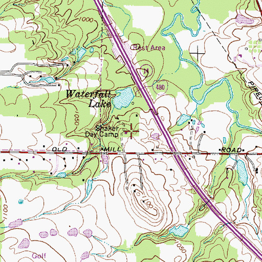 Topographic Map of Shaker Day Camp, OH