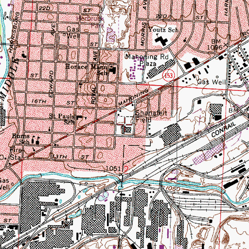 Topographic Map of Shanafelt Field, OH