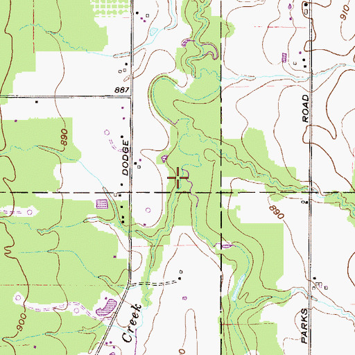 Topographic Map of Shanty Creek, OH