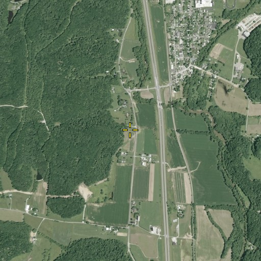 Aerial/Satellite Image of Sharp Cemetery, OH