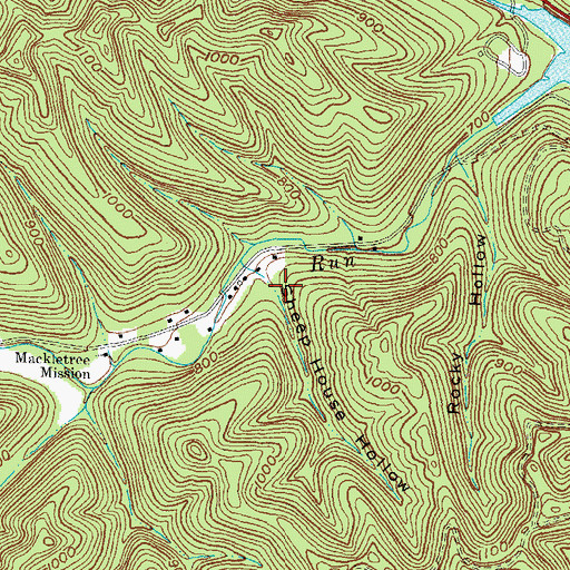 Topographic Map of Sheep House Hollow, OH