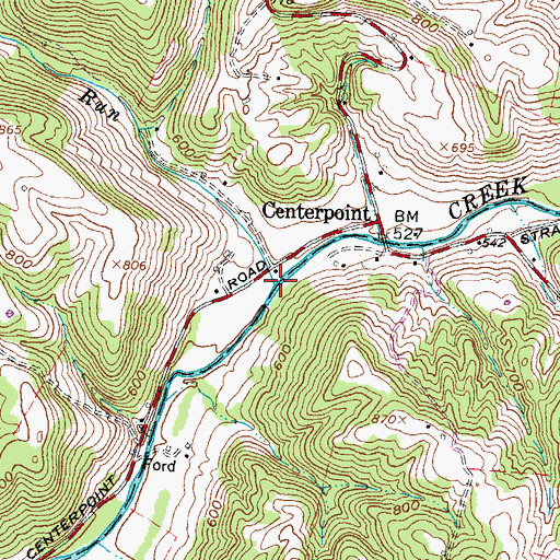 Topographic Map of Sheep Run, OH