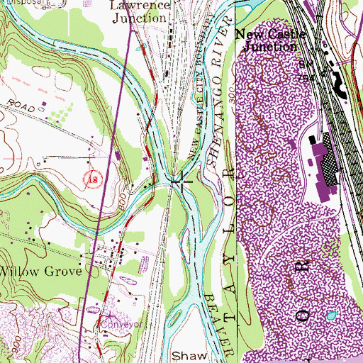 Topographic Map of Shenango River, PA