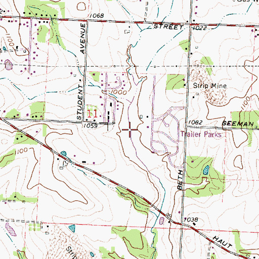 Topographic Map of Lake Sherman, OH