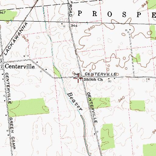 Topographic Map of Shiloh Church, OH