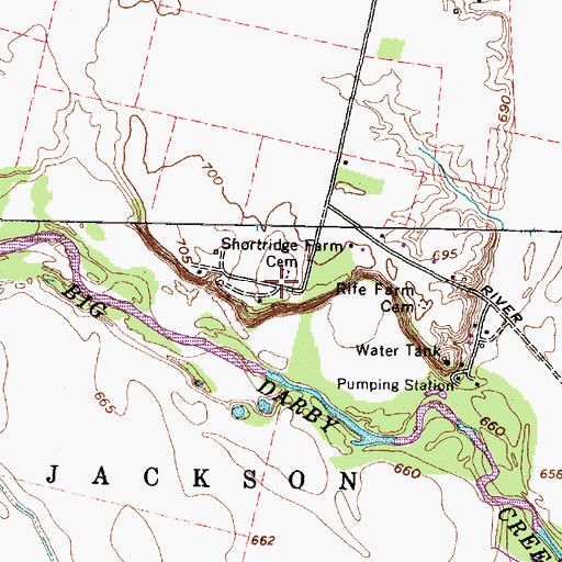 Topographic Map of Shortridge Farm Cemetery, OH