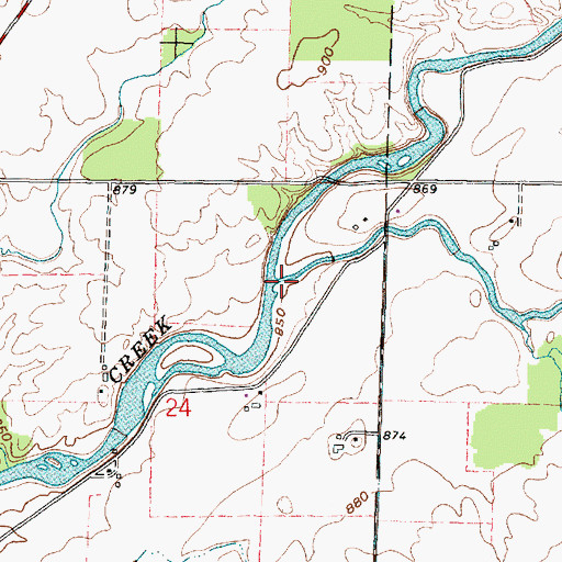 Topographic Map of Silver Creek, OH