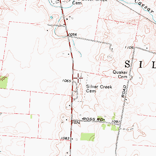 Topographic Map of Silver Creek Cemetery, OH