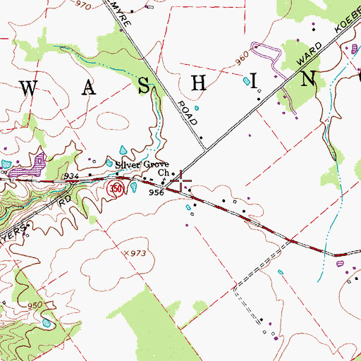 Topographic Map of Silver Grove Church, OH