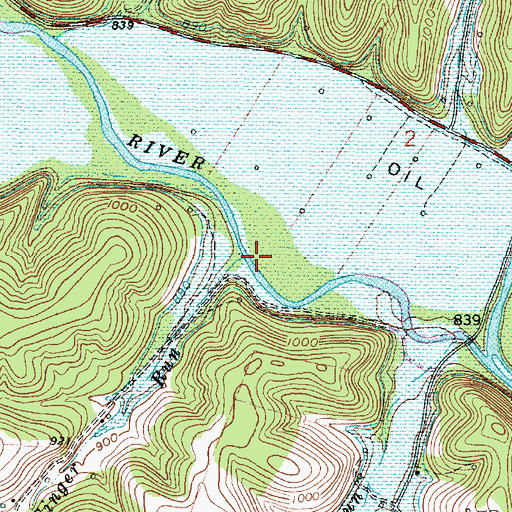 Topographic Map of Singer Run, OH