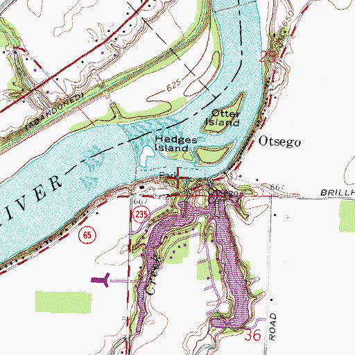 Topographic Map of Sister Creek, OH