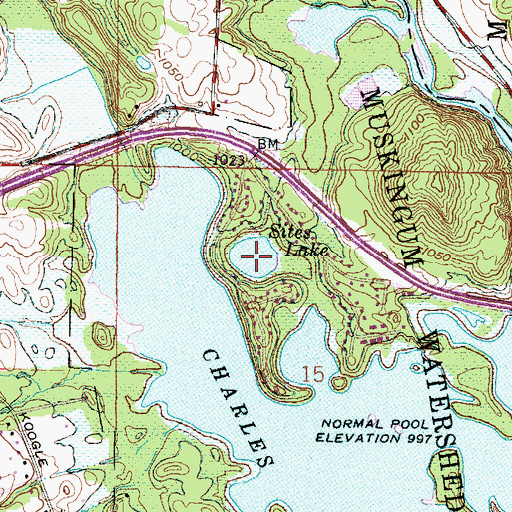Topographic Map of Sites Lake, OH