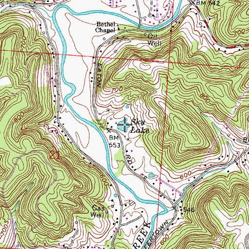 Topographic Map of Sky Lake, OH