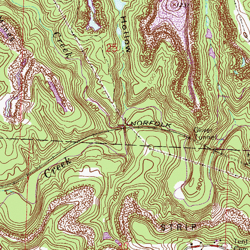 Topographic Map of Slabcamp Creek, OH