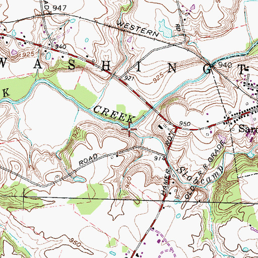 Topographic Map of Slabcamp Run, OH