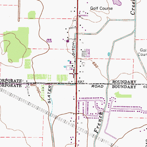 Topographic Map of Slater Ditch, OH