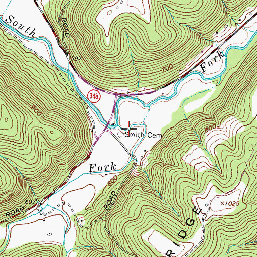 Topographic Map of Smith Cemetery, OH