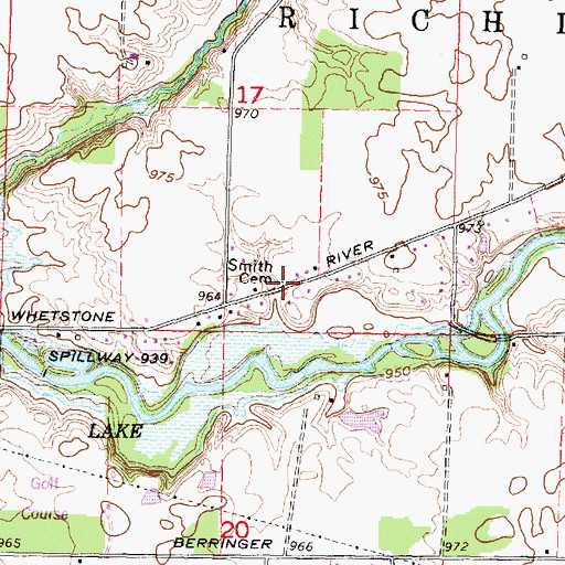 Topographic Map of Smith Cemetery, OH