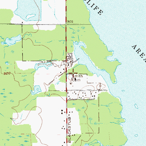 Topographic Map of Smith Cemetery, OH