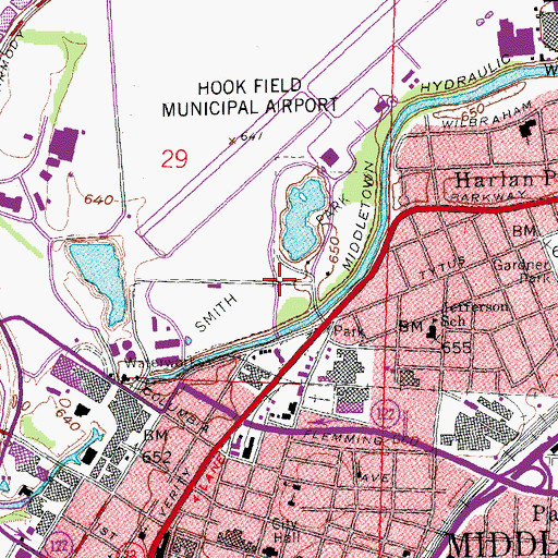 Topographic Map of Smith Park, OH