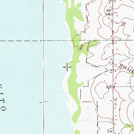 Topographic Map of Smith Run, OH