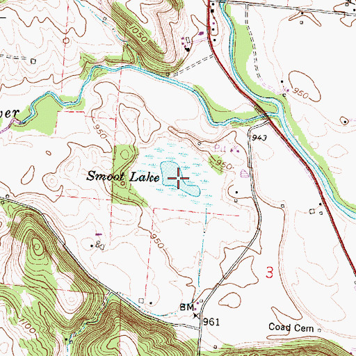 Topographic Map of Smoot Lake, OH