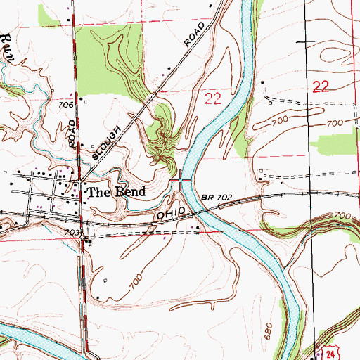 Topographic Map of Snooks Run, OH