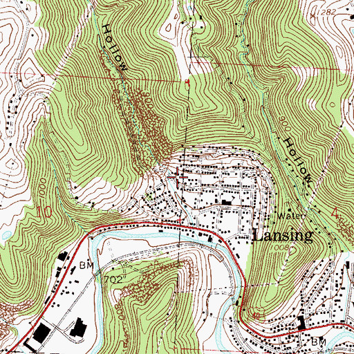 Topographic Map of Soaptown Hollow, OH