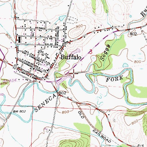 Topographic Map of Soggy Run, OH