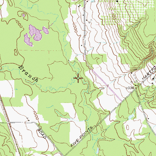 Topographic Map of South Branch Yankee Run, OH