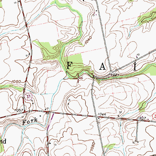 Topographic Map of South Fork Lees Creek, OH