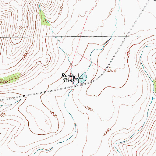 Topographic Map of Rocky Tank, AZ