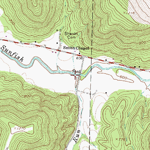 Topographic Map of Spicy Run, OH