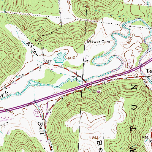 Topographic Map of Spoon River, OH