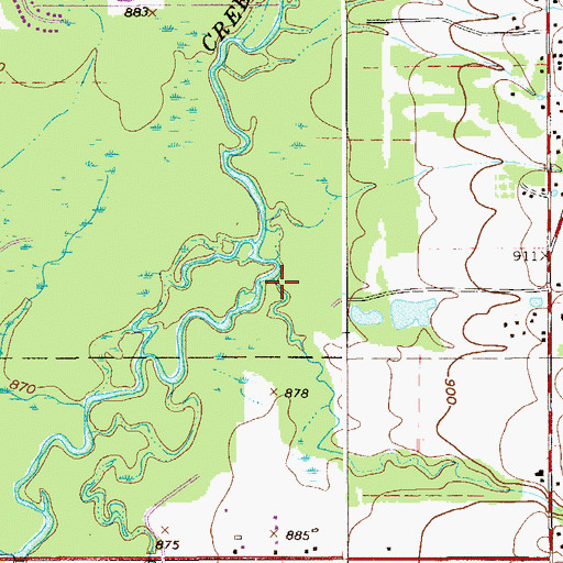 Topographic Map of Spring Run, OH