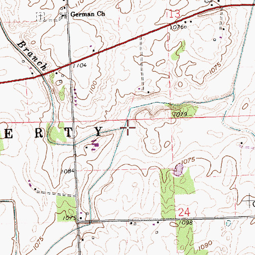 Topographic Map of Spring Branch, OH