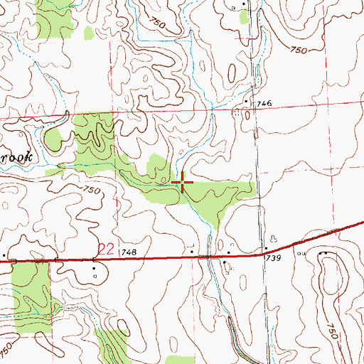 Topographic Map of Spring Brook, OH