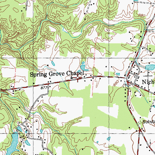 Topographic Map of Spring Grove United Methodist Church, OH