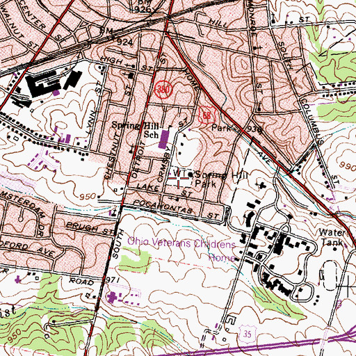 Topographic Map of Spring Hill Park, OH