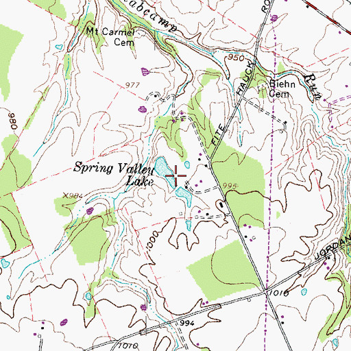 Topographic Map of Spring Valley Lake, OH